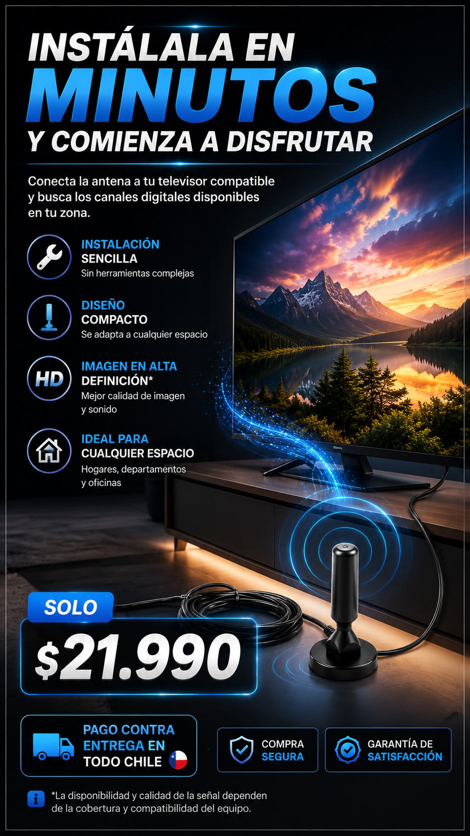 UltraSignal HD™ Antena Digital Ultra HD 📡