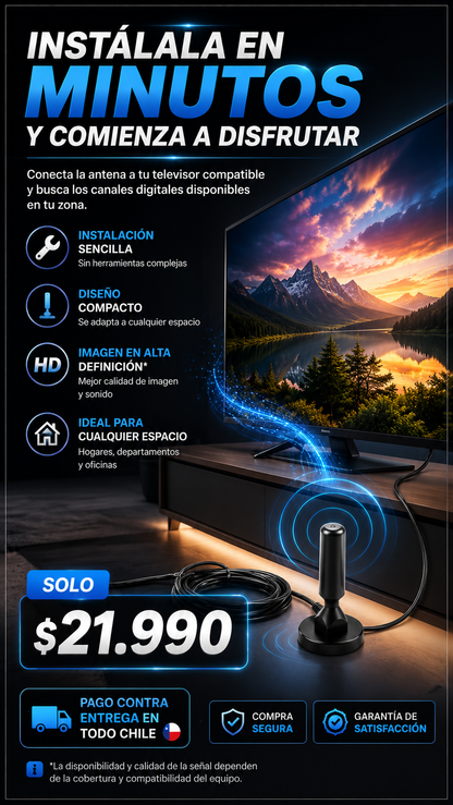 UltraSignal HD™ Antena Digital Ultra HD 📡